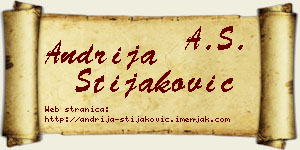 Andrija Stijaković vizit kartica